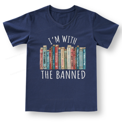 Pagewings I'm With The Banned V-neck T-shirt