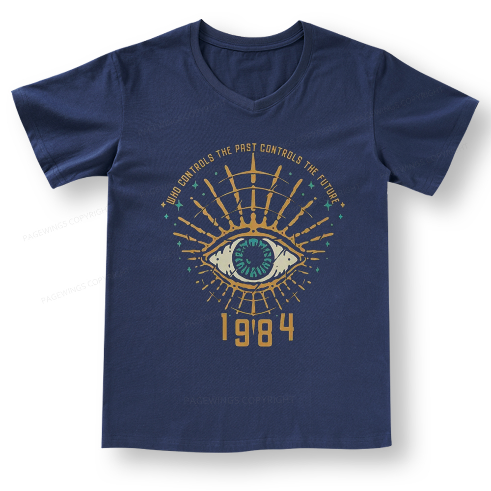 Pagewings George Orwell 1984 V-neck T-shirt