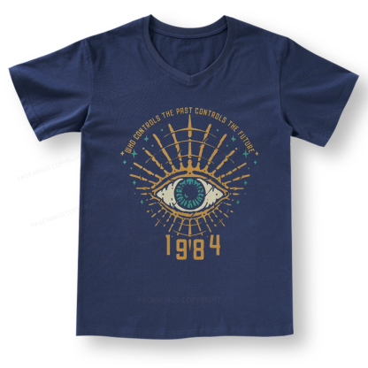 Pagewings George Orwell 1984 V-neck T-shirt