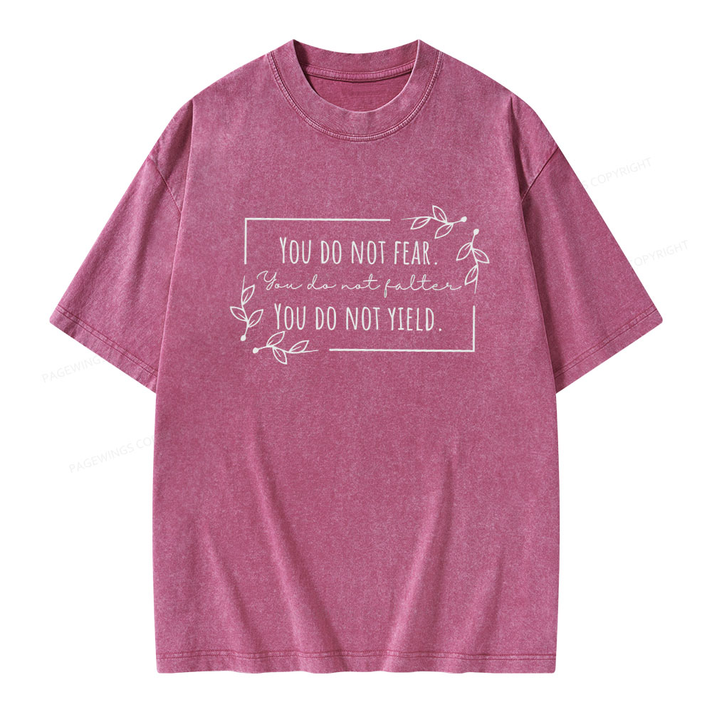 Pagewings You Do Not Yield Unisex Washed T-shirt