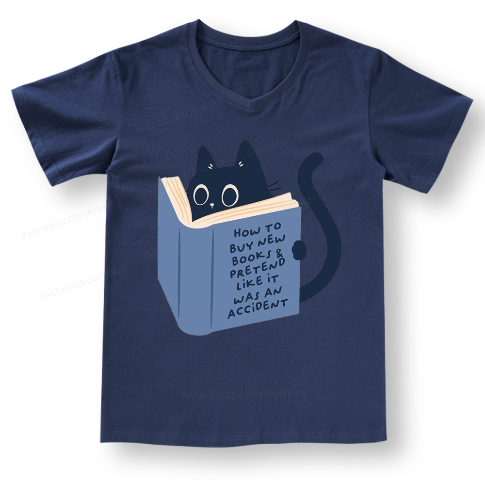 Pagewings How To Buy New Books V-neck T-shirt