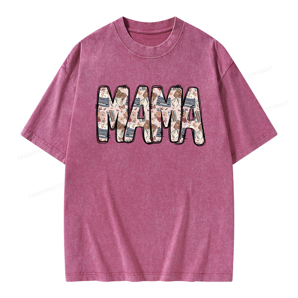 Pagewings Mama Unisex Washed T-shirt