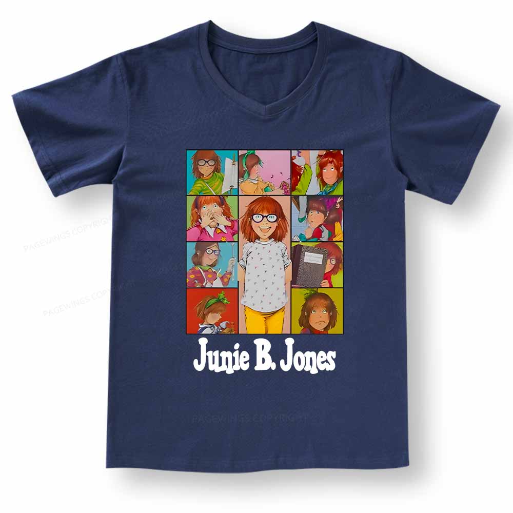 Pagewings Junie B Jones V-neck T-shirt