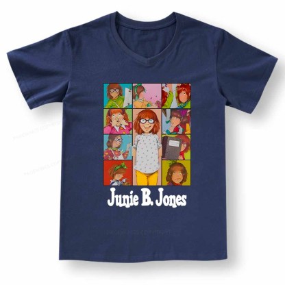 Pagewings Junie B Jones V-neck T-shirt
