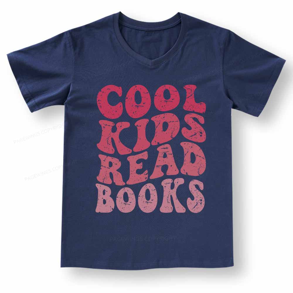 Pagewings Library Reader Book Nerd V-neck T-shirt