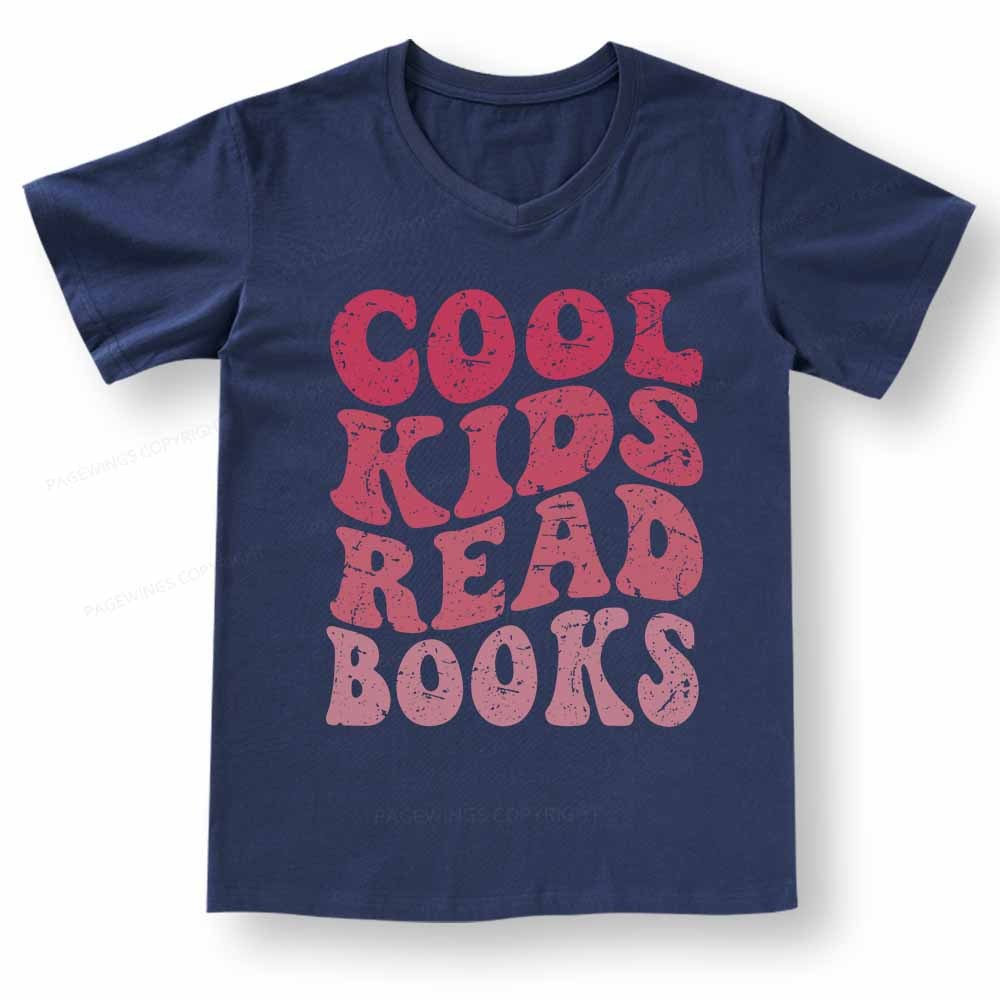 Pagewings Library Reader Book Nerd V-neck T-shirt