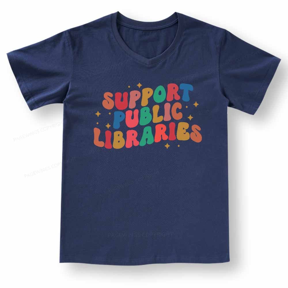 Pagewings Public Library Sweatshirt V-neck T-shirt