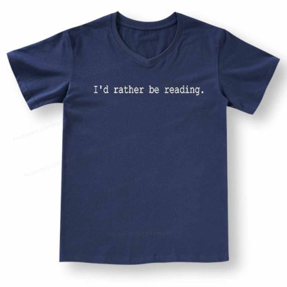 Pagewings I'd Rather Be Reading V-neck T-shirt