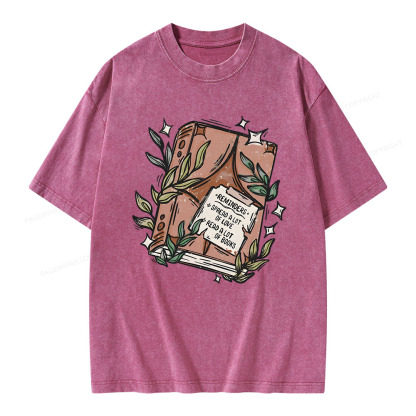 Pagewings Read A Lot Of Books Unisex Washed T-shirt