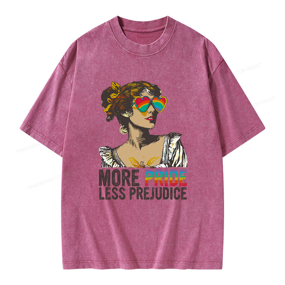 Pagewings More Pride Less Prejudice Unisex Washed T-shirt