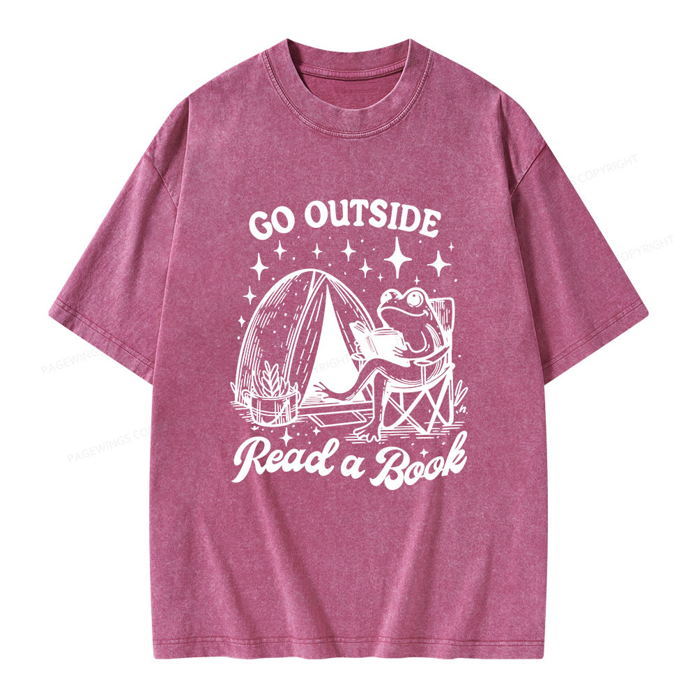 Pagewings Go Outside Unisex Washed T-shirt