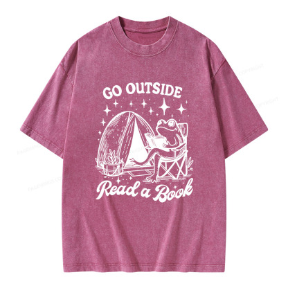 Pagewings Go Outside Unisex Washed T-shirt