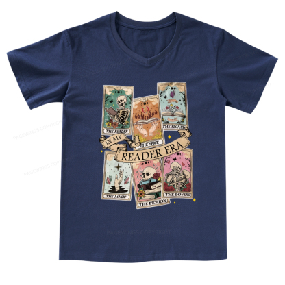 Pagewings Book Lover Gift, Bookish Gift V-neck T-shirt 