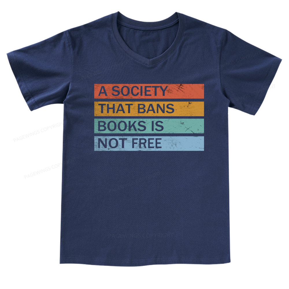 Pagewings Banned Books V-neck T-shirt