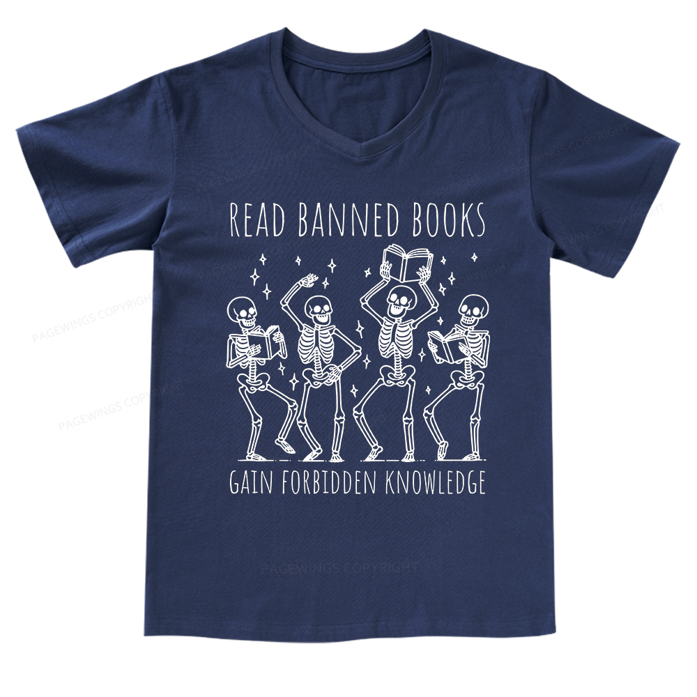 Pagewings Reading Books Tee Book Lover V-neck T-shirt
