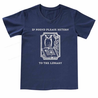 Pagewings Librarian Gift Owl Book Shirt V-neck T-shirt