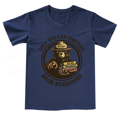 Pagewings Raise Hell Read Books V-neck T-shirt