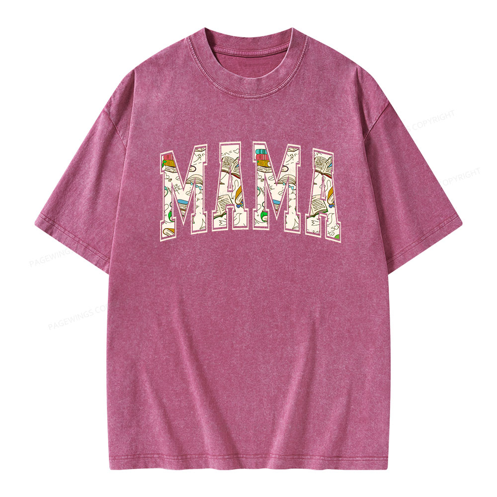 Pagewings About MAMA's Books Unisex Washed T-shirt