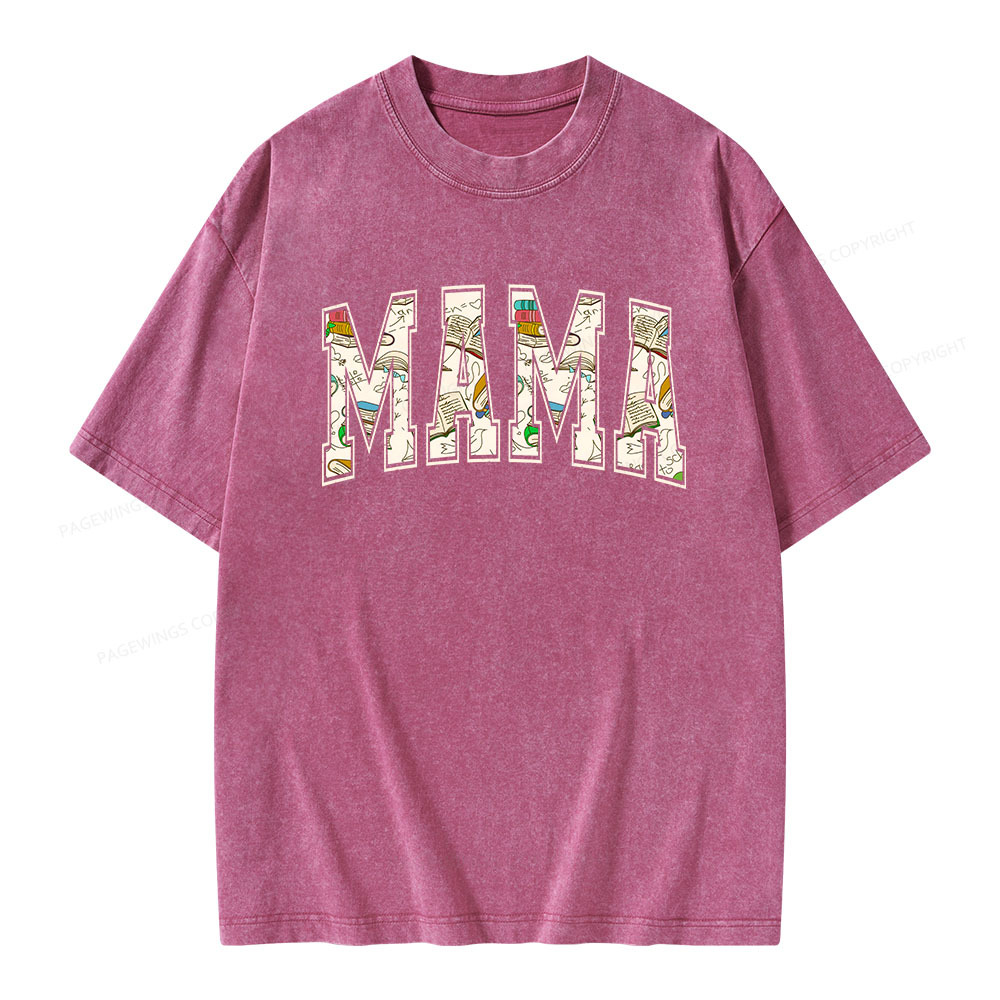 Pagewings About MAMA's Books Unisex Washed T-shirt
