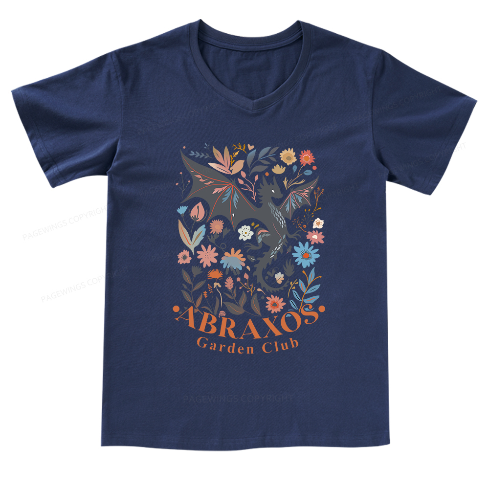 Pagewings Abraxos Flower V-neck T-shirt