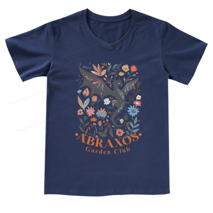 Pagewings Abraxos Flower V-neck T-shirt