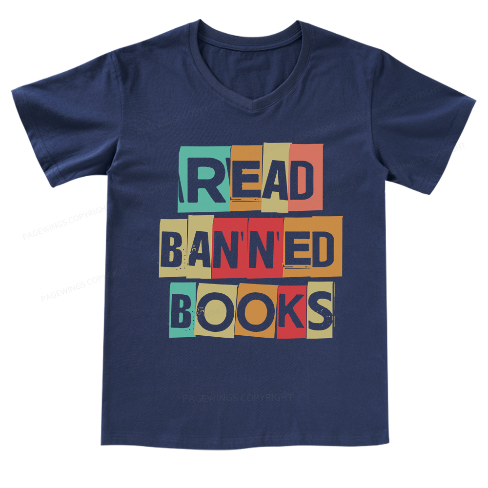 [Copy]Pagewings Support Your Local Library Adult V-neck T-shirt 