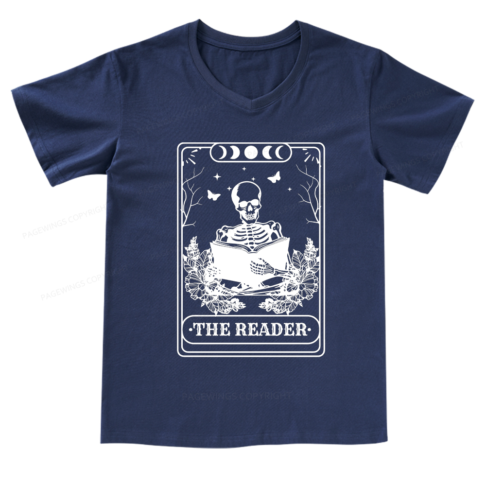 Pagewings The Reader V-neck T-shirt