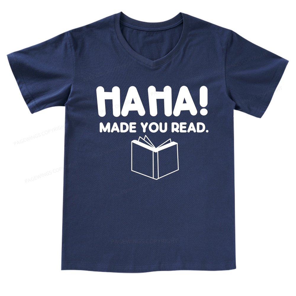 Pagewings Made You Read V-neck T-shirt