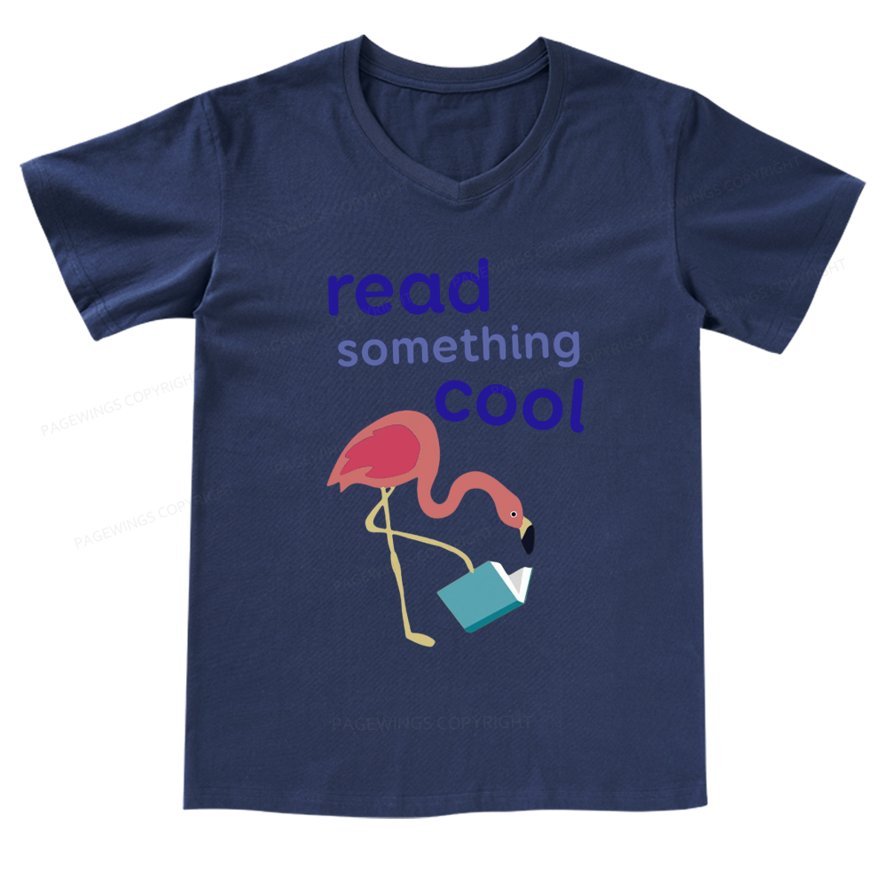 Pagewings Reading Something Cool V-neck T-shirt