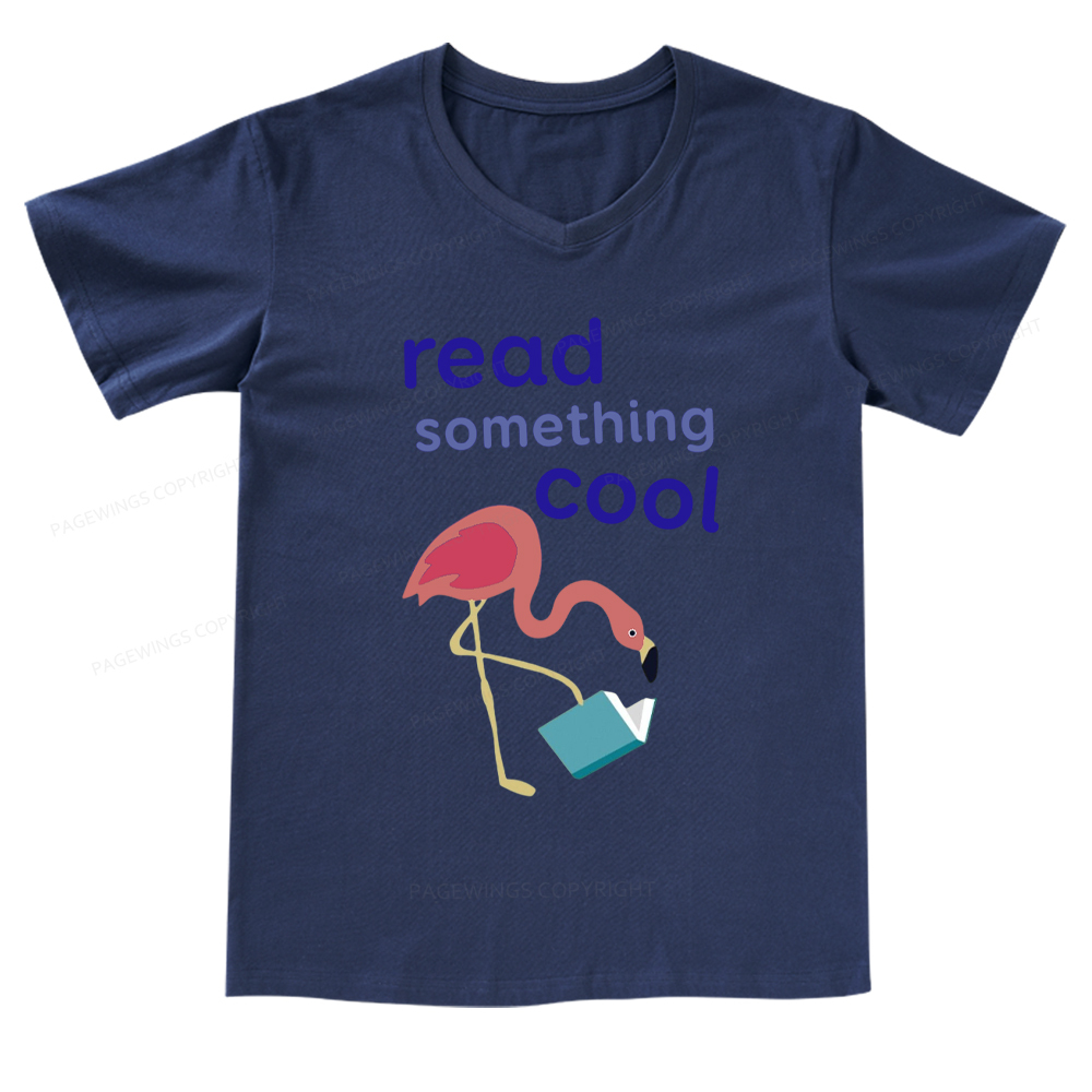 Pagewings Reading Something Cool V-neck T-shirt