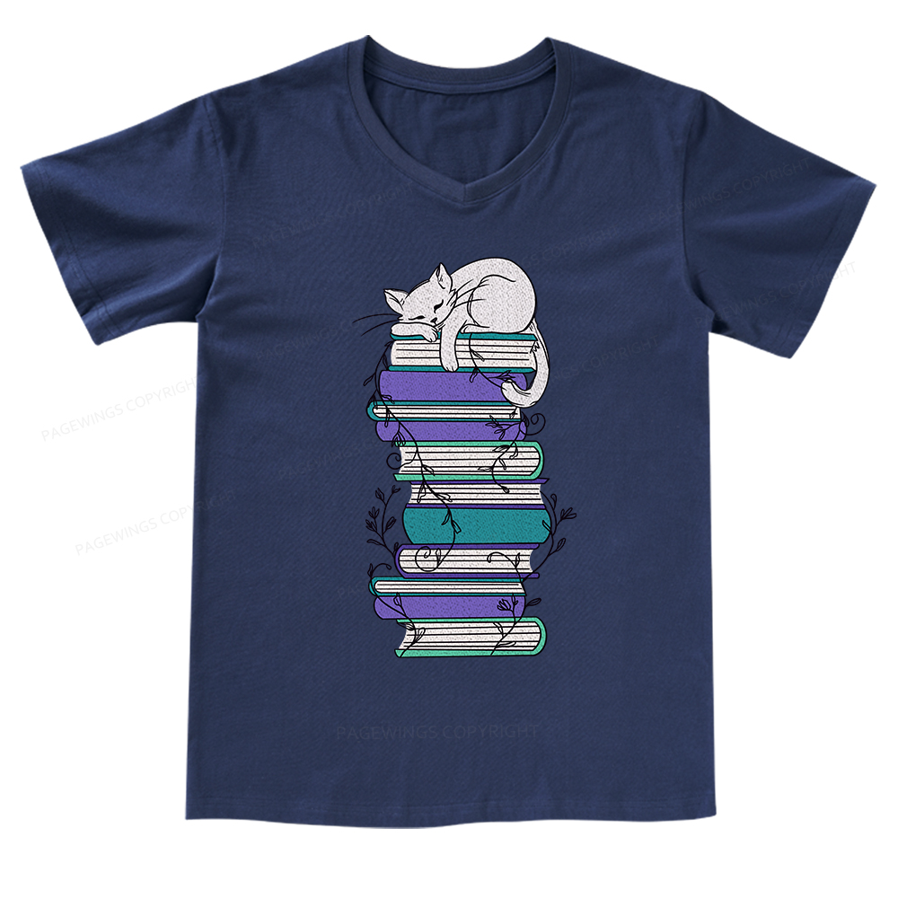 Pagewings Books V-neck T-shirt