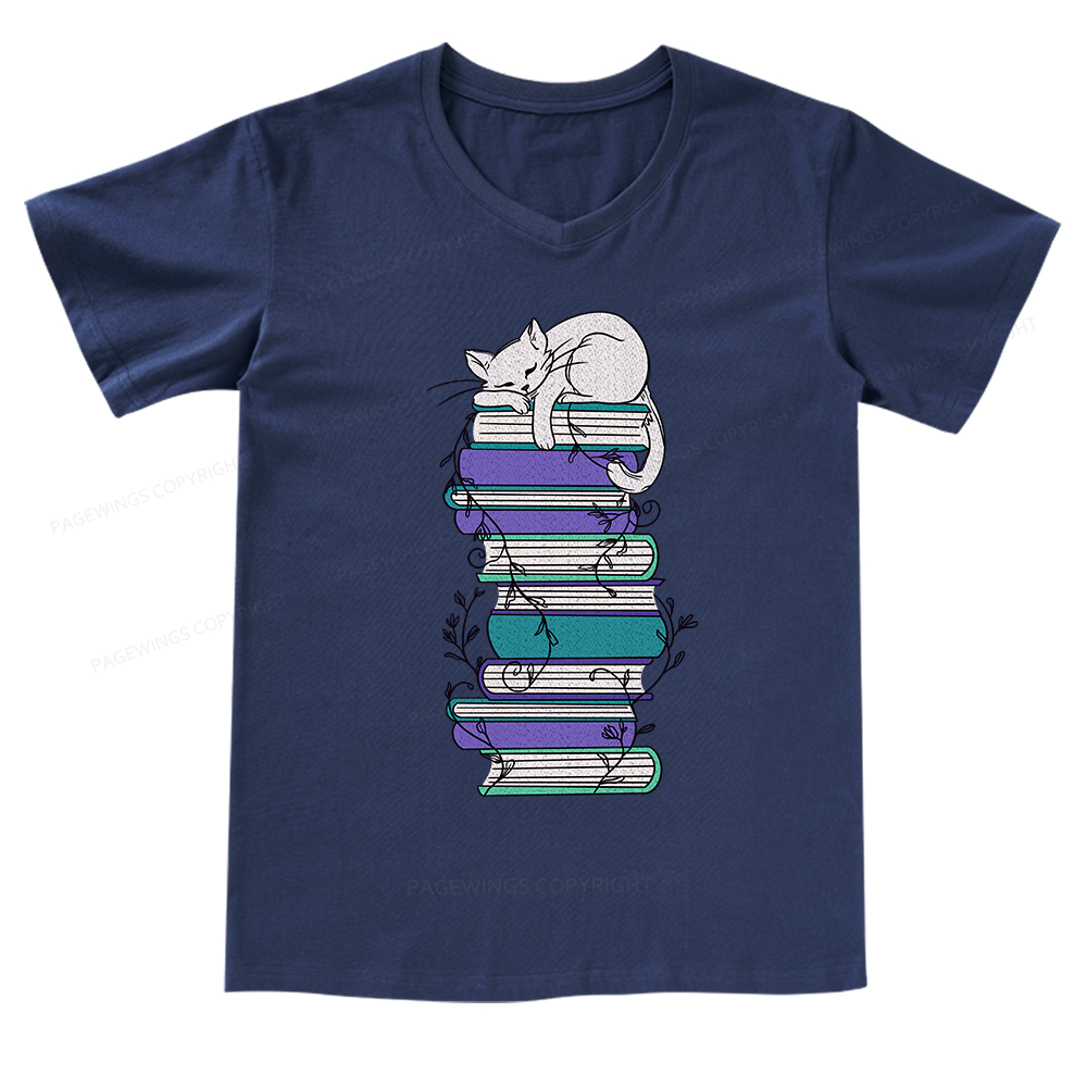 Pagewings Books V-neck T-shirt