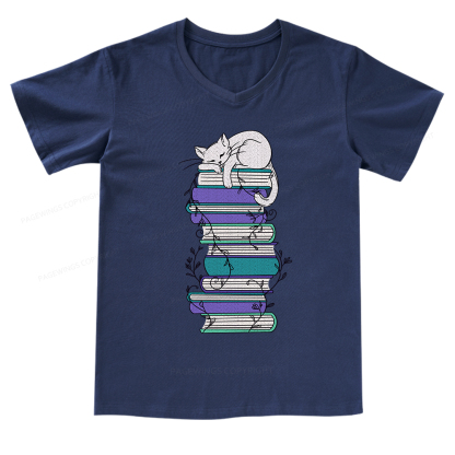 Pagewings Books V-neck T-shirt
