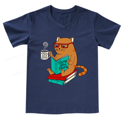 Pagewings Read Good Books T-Shirt V-neck T-shirt