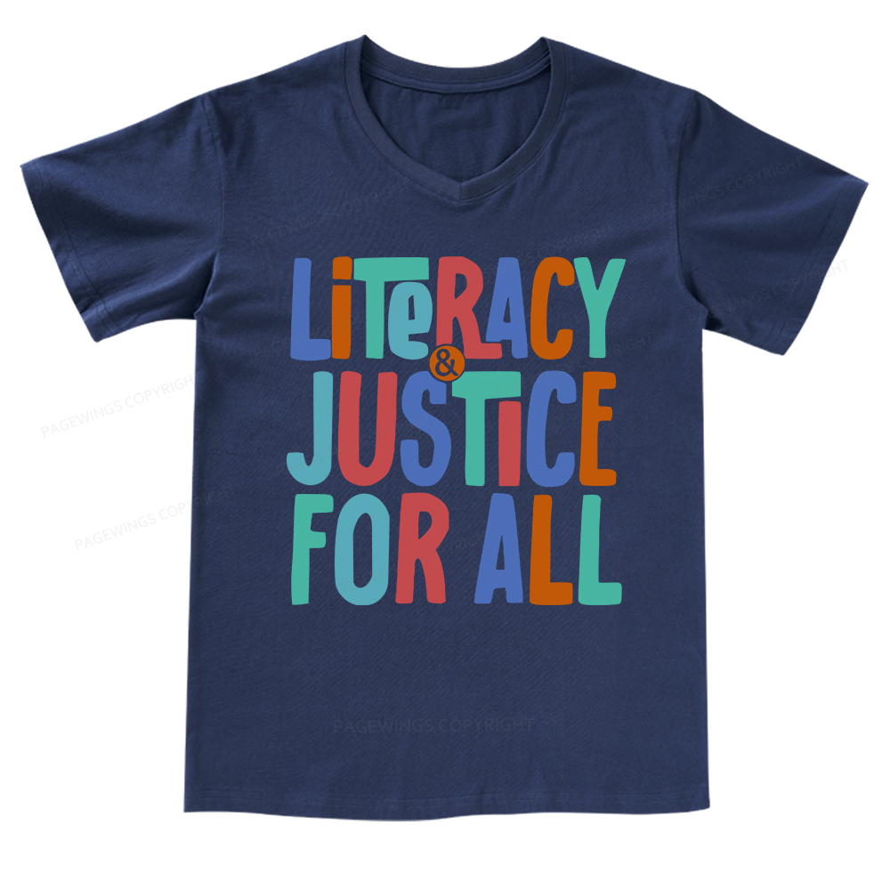 Pagewings Reading Shirt, Book Club Shirt V-neck T-shirt