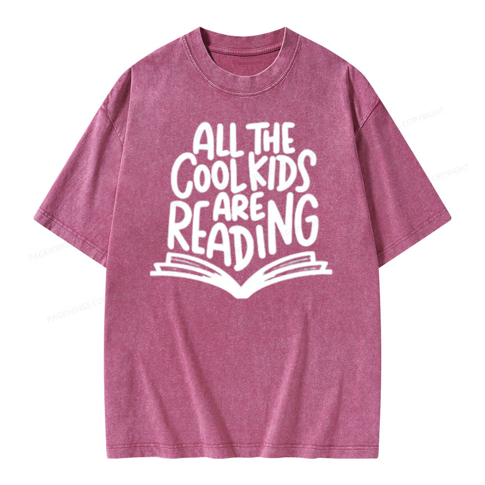 Pagewings Book Lover Kid Shirt, Reading Habit T-Shirt Unisex Washed T-shirt