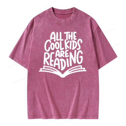 Pagewings Book Lover Kid Shirt, Reading Habit T-Shirt Unisex Washed T-shirt