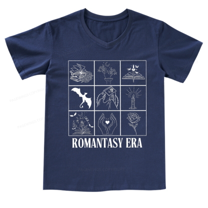 Pagewings Romantasy Era Book Shirt Comfort Colors V-neck T-shirt