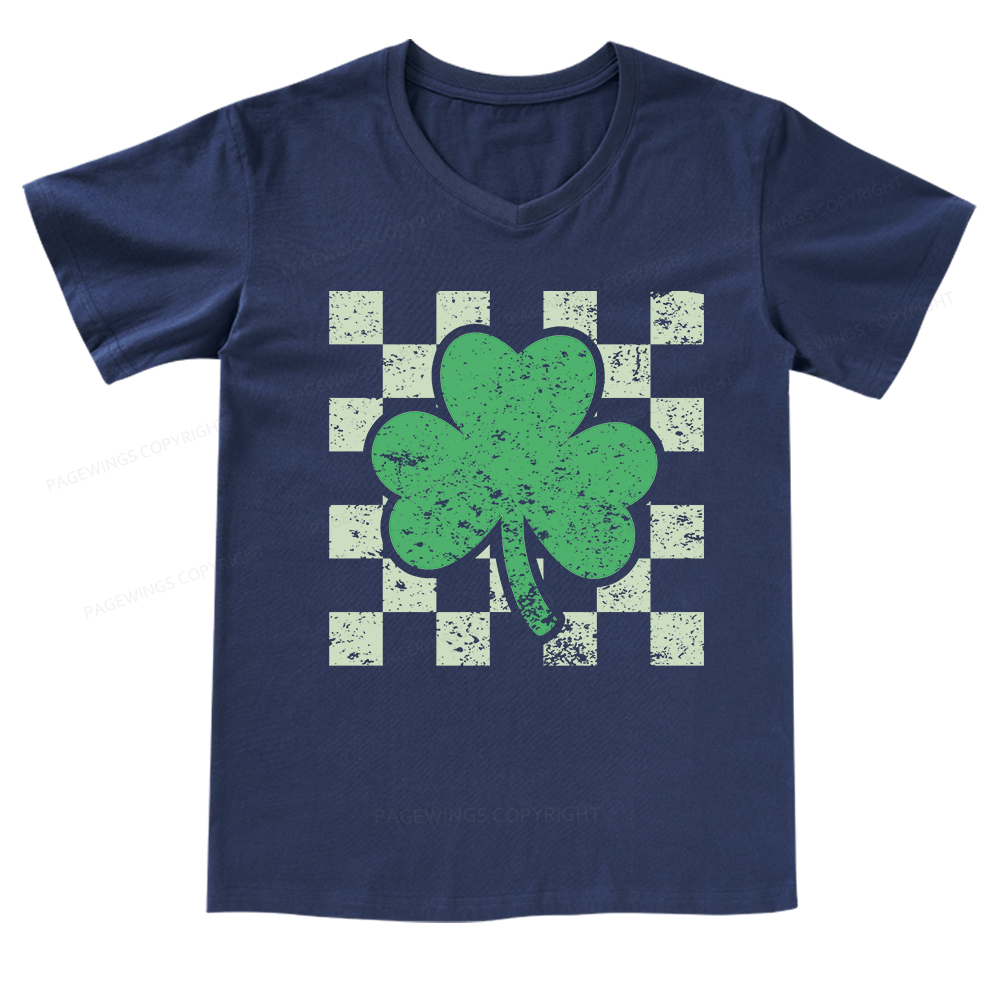 Pagewings St Patrick's Shirt, Shamrock Shirt V-neck T-shirt