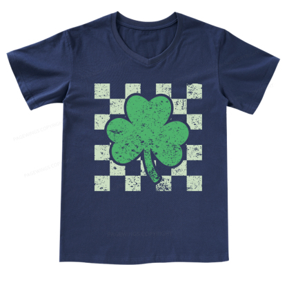Pagewings St Patrick's Shirt, Shamrock Shirt V-neck T-shirt