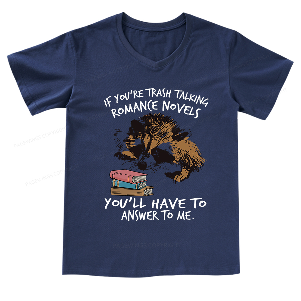 Pagewings Talking Ronan E Novels V-neck T-shirt