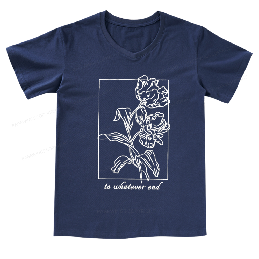 Pagewings To Whatever End t-shirt  V-neck T-shirt