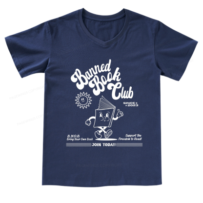 Pagewings Read Banned Books V-neck T-shirt