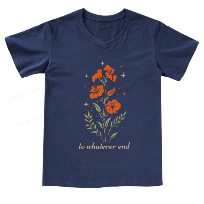 Pagewings Throne of Glass To Whatever End V-neck T-shirt