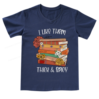 Pagewings Spicy Books Shirt, Spicy Reader V-neck T-shirt