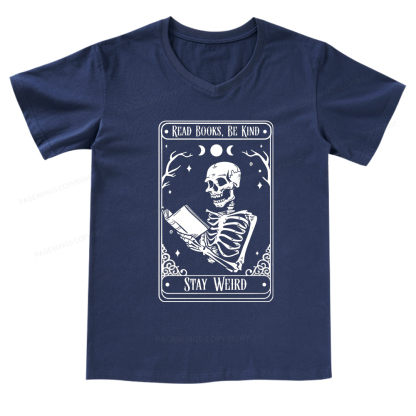 Pagewings Read Book Be Kind V-neck T-shirt