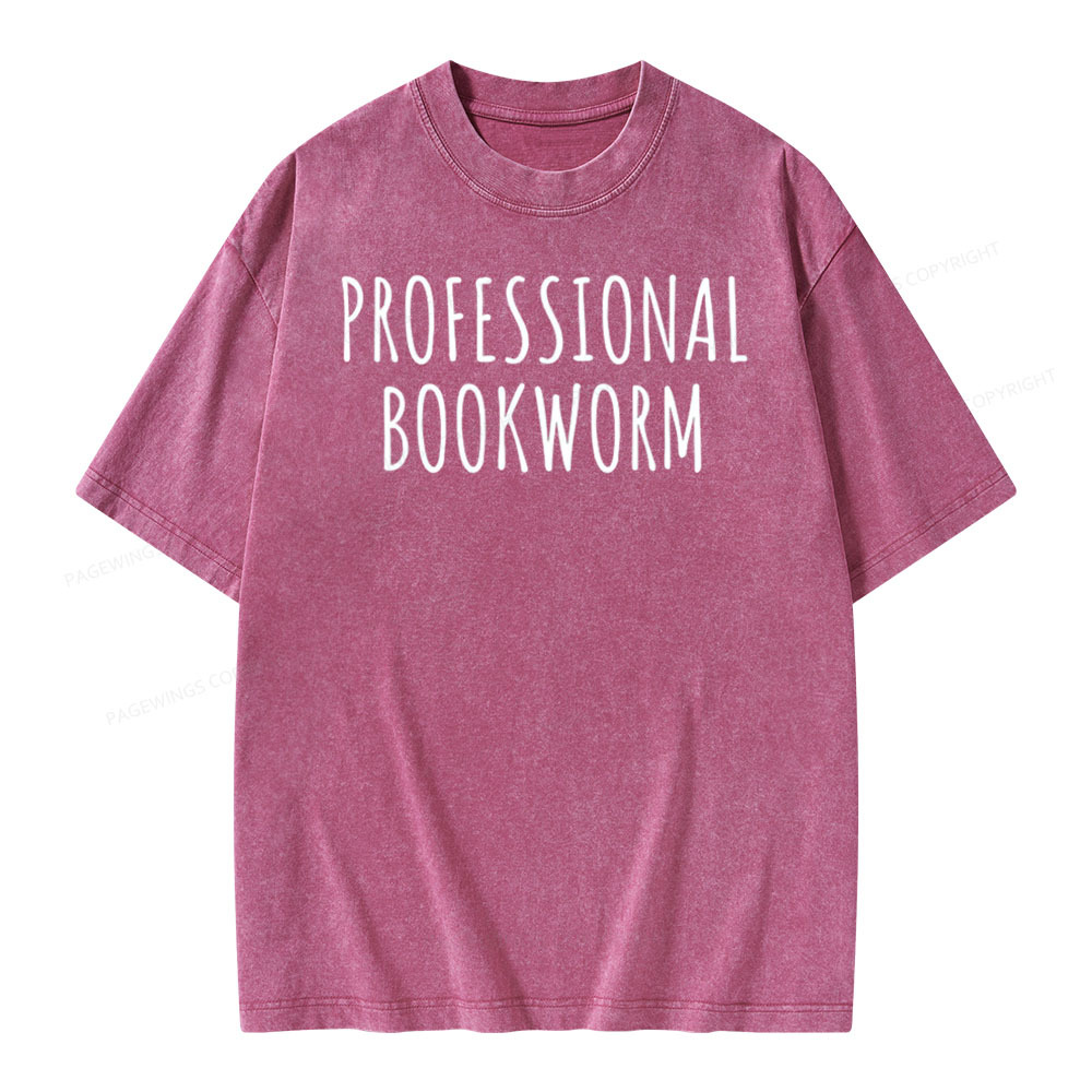 Pagewings English Teacher Shirt Book Lover Shirt Unisex Washed T-shirt