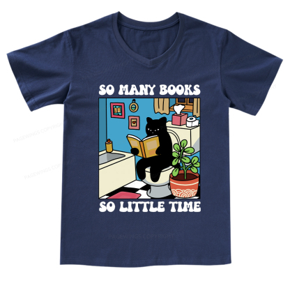 Pagewings So Many Books So Little Time-neck T-shirt