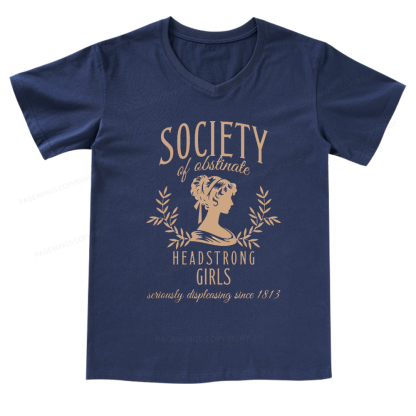 Pagewings Society Of Obstinate Headstrong Girls V-neck T-shirt