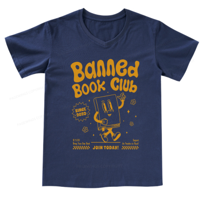 Pagewings Banned Book Club V-neck T-shirt
